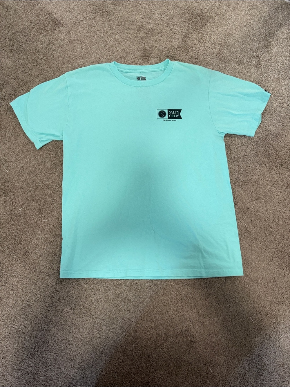 Salty Crew Short Sleeve Tee in Mint Green with Chest Logo